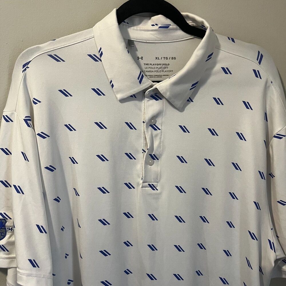 Under Armour The Playoff Polo White All over Print XL Golf S/S Shirt